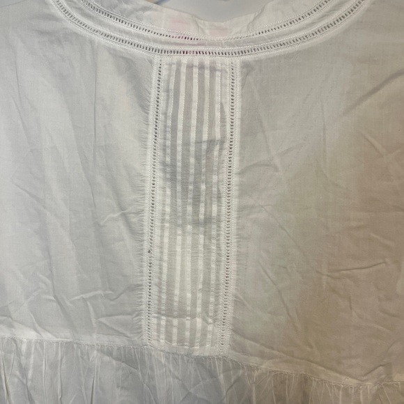 Lilly Pulitzer White Embroidered Cotton Alfa Tunic Top Swim Cover Up Sz M - Picture 11 of 11